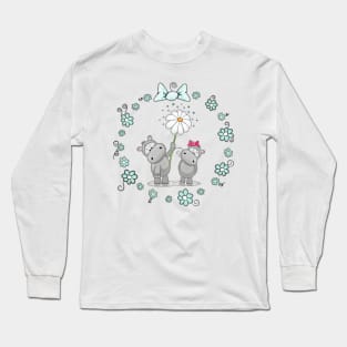 CUTE HIPPO Long Sleeve T-Shirt